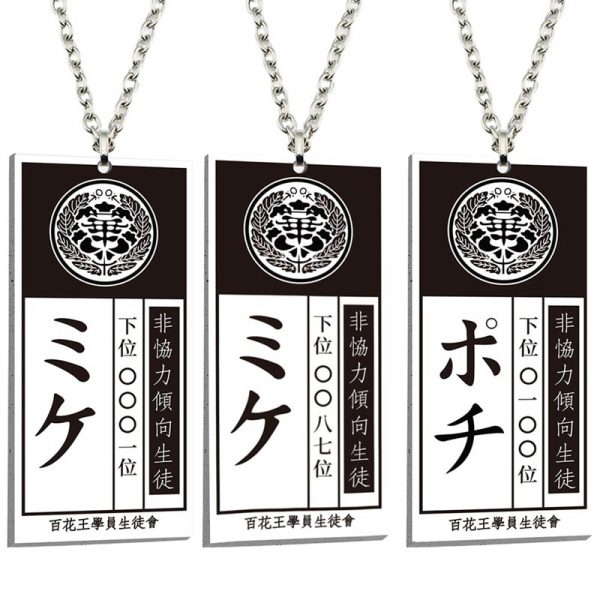 Anime Kakegurui Compulsive Gambler Necklace Jabami Yumeko ID Card Acrylic Pendant Necklaces Cosplay Jewelry - Kakegurui Merch