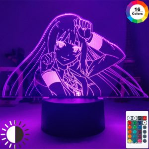 Anime Kakegurui Đồ chơi mô hình Hình Jabami Yumeko Hình hành động Acrylic 3D Led Đèn ngủ Tự làm - Kakegurui Merch
