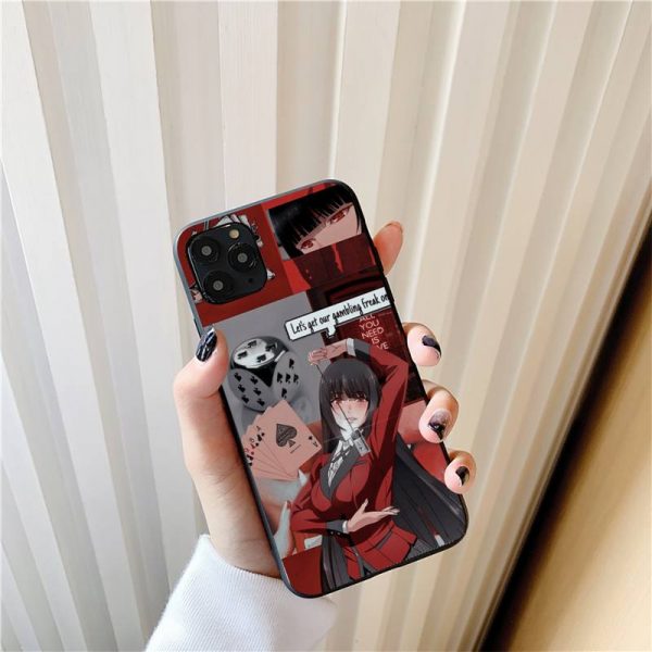 Crazy Excitement Manga Kakegurui Luxury Soft Phone Case For iPhone 11 12 pro MAX 8 7 5 - Kakegurui Merch