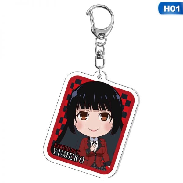 Japanese Anime Kakegurui Keychain Cartoon Figure Pendants Acrylic Keyring Fan Collection Gifts Bag Charms Accessories 3 - Kakegurui Merch