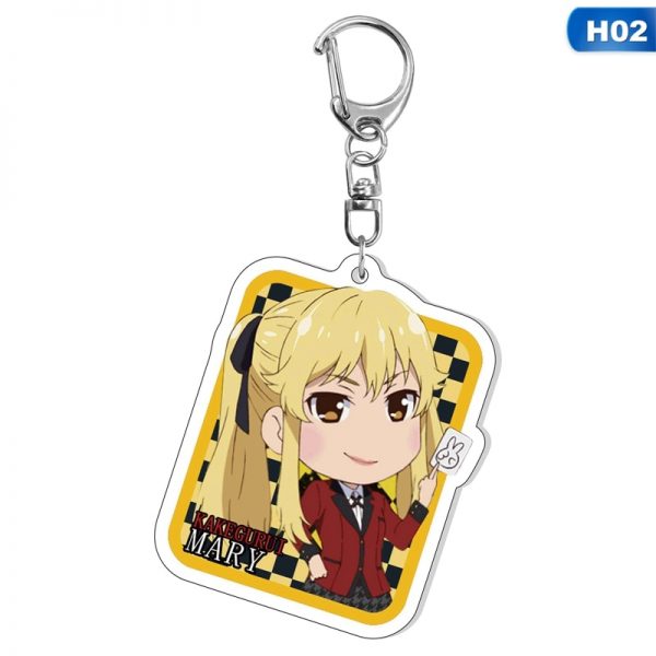 Japanese Anime Kakegurui Keychain Cartoon Figure Pendants Acrylic Keyring Fan Collection Gifts Bag Charms Accessories 4 - Kakegurui Merch