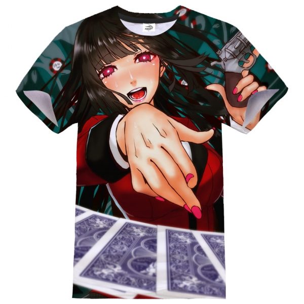 Kakegurui 3D Print T shirt Anime Kawaii Girl Cosplay Streetwear Men Women O Neck Casual Tshirt 5 - Kakegurui Merch