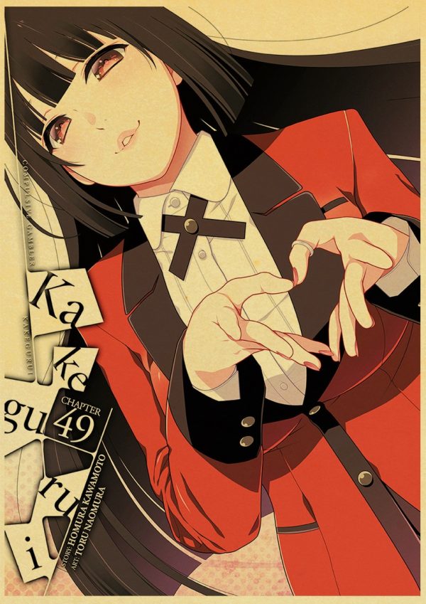 New Kakegurui Anime Poster Custom Vintage Poster Art Home Room Decoration Kraft Paper Wall Poster Prints 3 - Kakegurui Merch