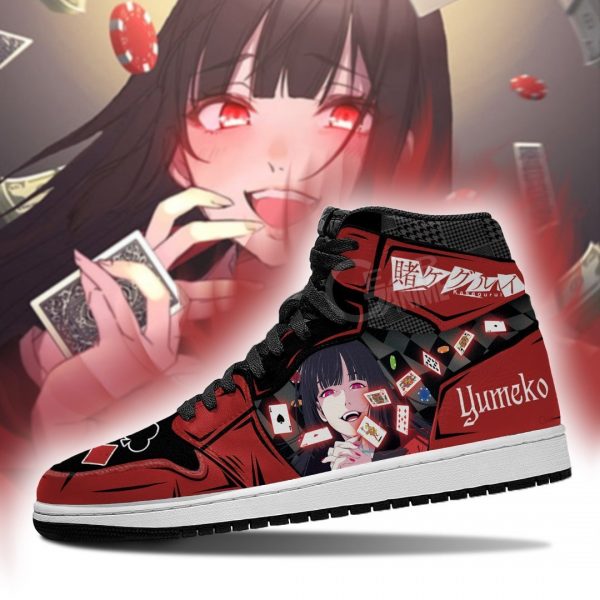 yumeko kirari kakegurui jordan sneakers anime custom shoes from fan request gearanime 3 - Kakegurui Merch