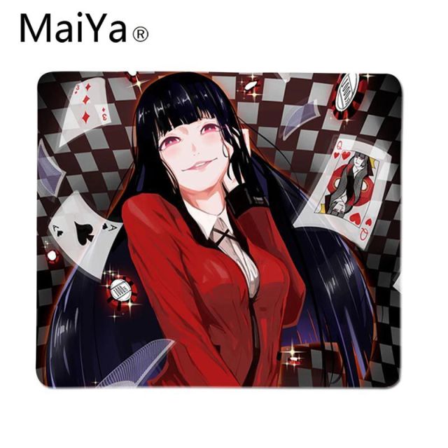 Anime character playing poker in kakegurui uniform